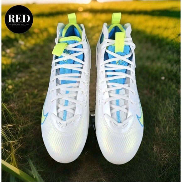 Nike Alpha Huarache 9 Elite Mid NBY LAX SE Lacrosse Cleats FV6149 100 - Men's 8 - Picture 6 of 14